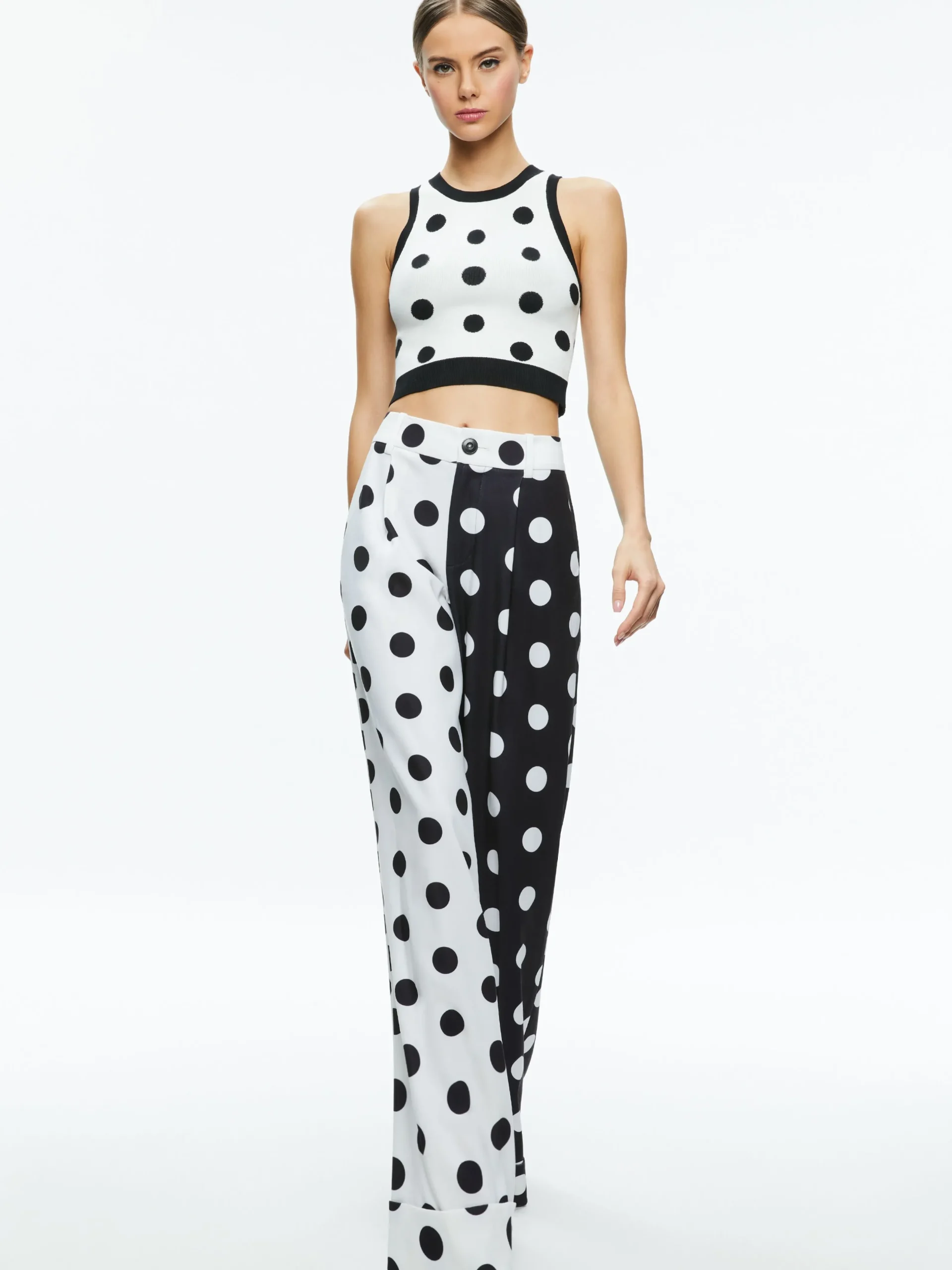 Alice and Olivia MATCHING SETS*RYDEL CROPPED TANK + TOMASA HIGH RISE PANT
