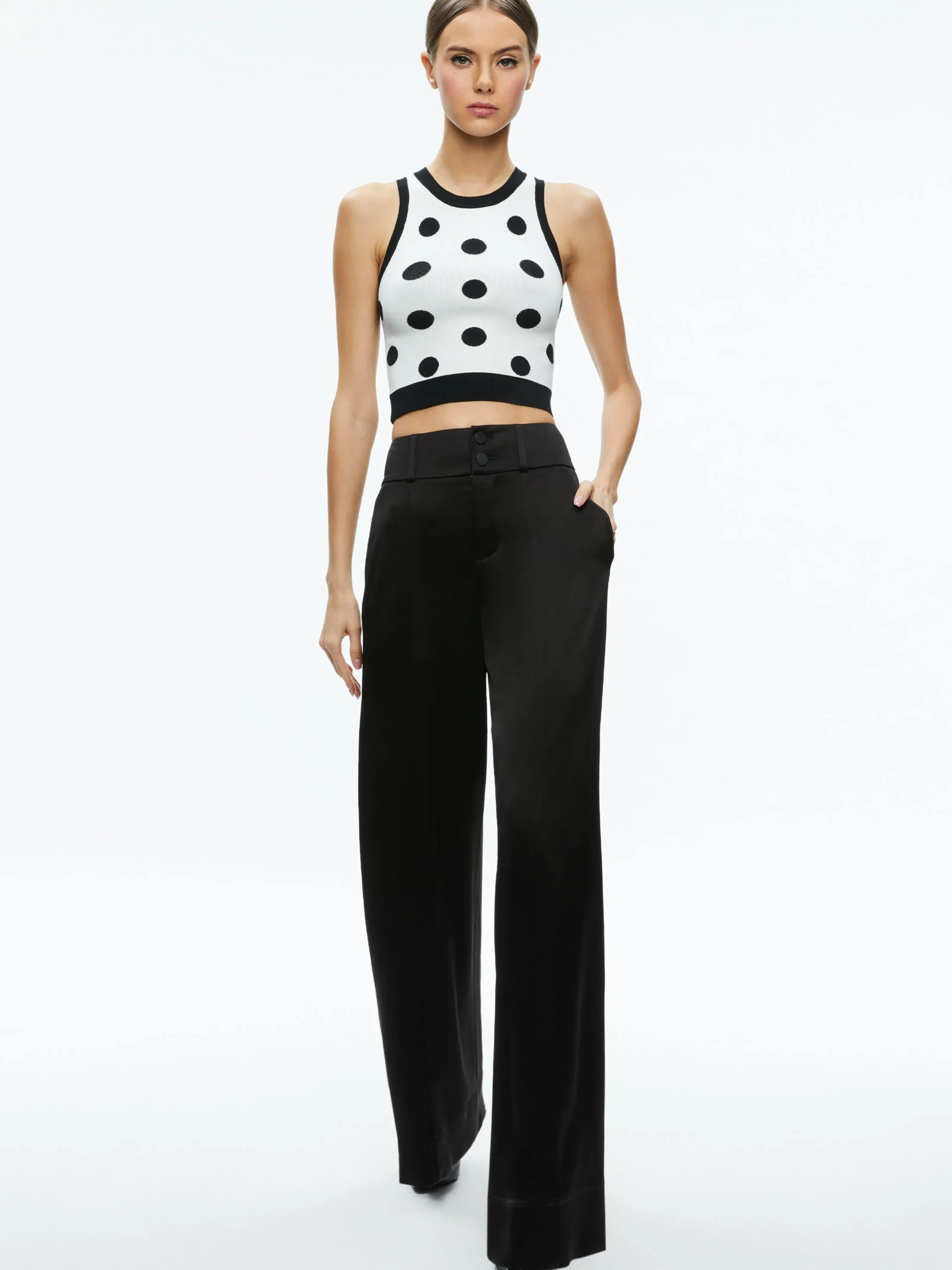 Alice and Olivia MATCHING SETS*RYDEL CROPPED TANK + TOMASA HIGH RISE PANT