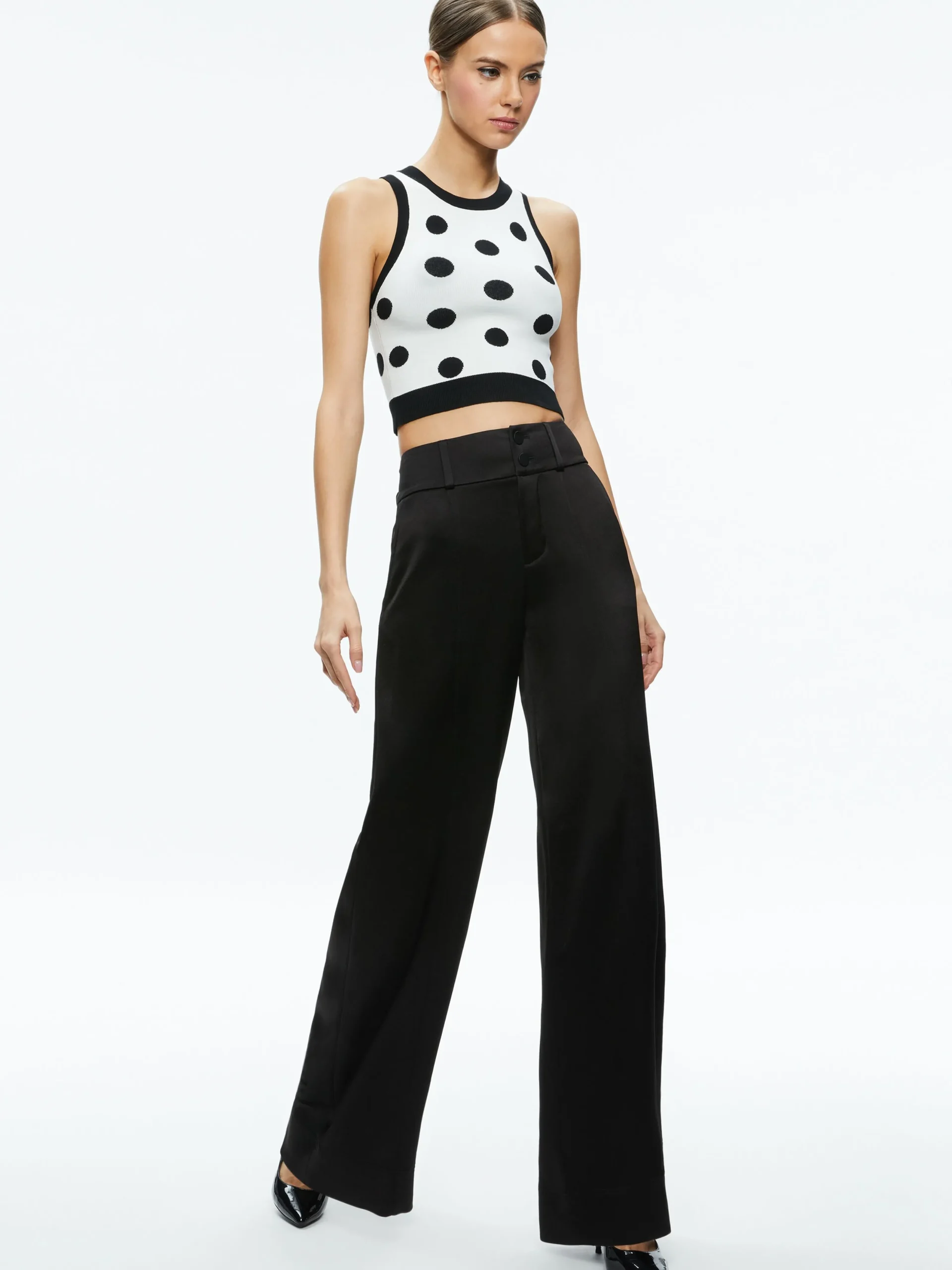 Alice and Olivia MATCHING SETS*RYDEL CROPPED TANK + TOMASA HIGH RISE PANT