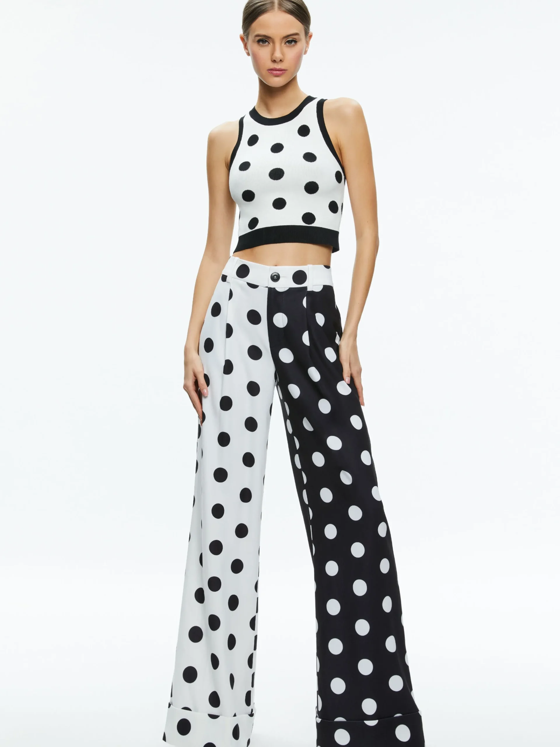 Alice and Olivia MATCHING SETS*RYDEL CROPPED TANK + TOMASA HIGH RISE PANT