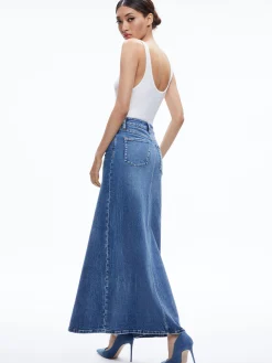 Alice and Olivia JEAN SHOP|ESSENTIALS*RYE DENIM MAXI SKIRT