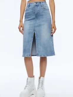 Alice and Olivia JEAN SHOP|SKIRTS*RYE MIDI DENIM SKIRT