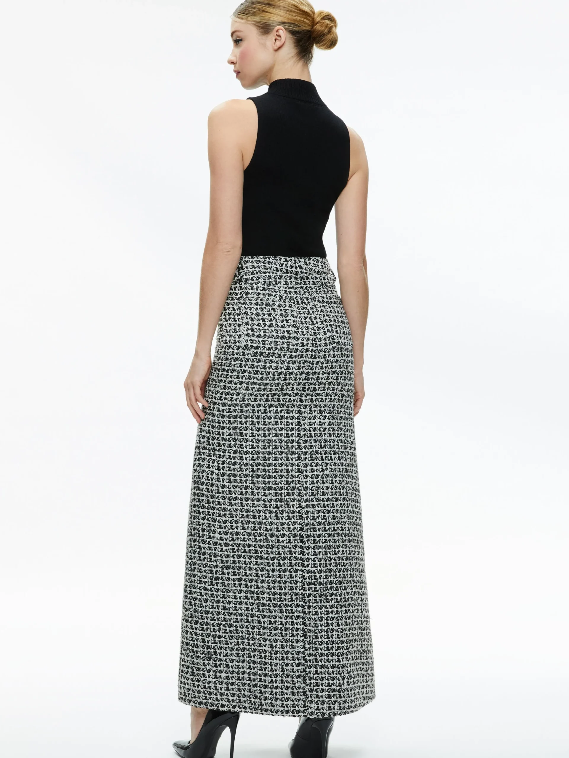 Alice and Olivia THE WORKWEAR EDIT|SKIRTS*RYE TWEED MAXI SKIRT