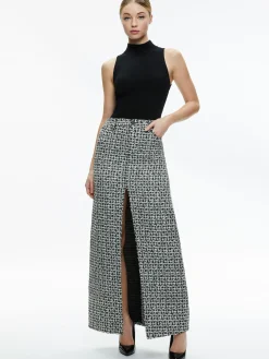 Alice and Olivia THE WORKWEAR EDIT|SKIRTS*RYE TWEED MAXI SKIRT