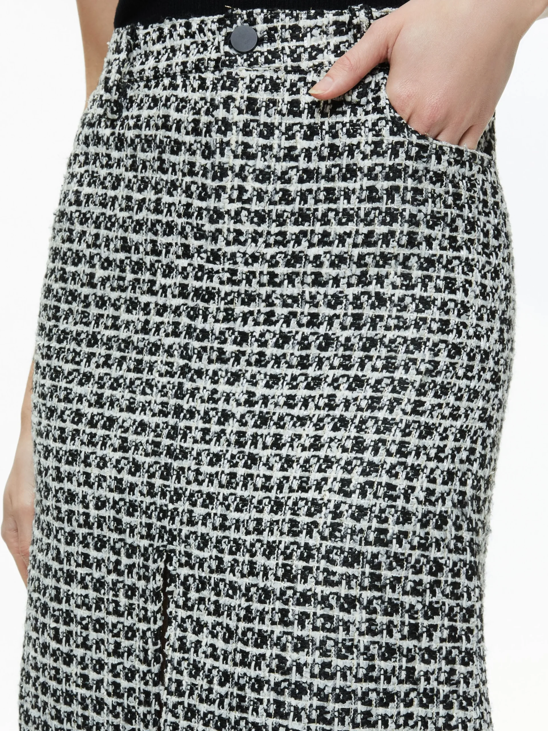 Alice and Olivia THE WORKWEAR EDIT|SKIRTS*RYE TWEED MAXI SKIRT