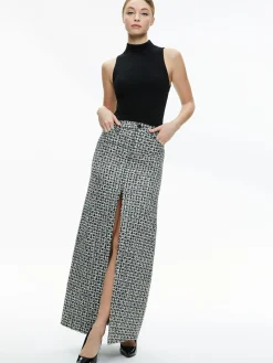 Alice and Olivia THE WORKWEAR EDIT|SKIRTS*RYE TWEED MAXI SKIRT