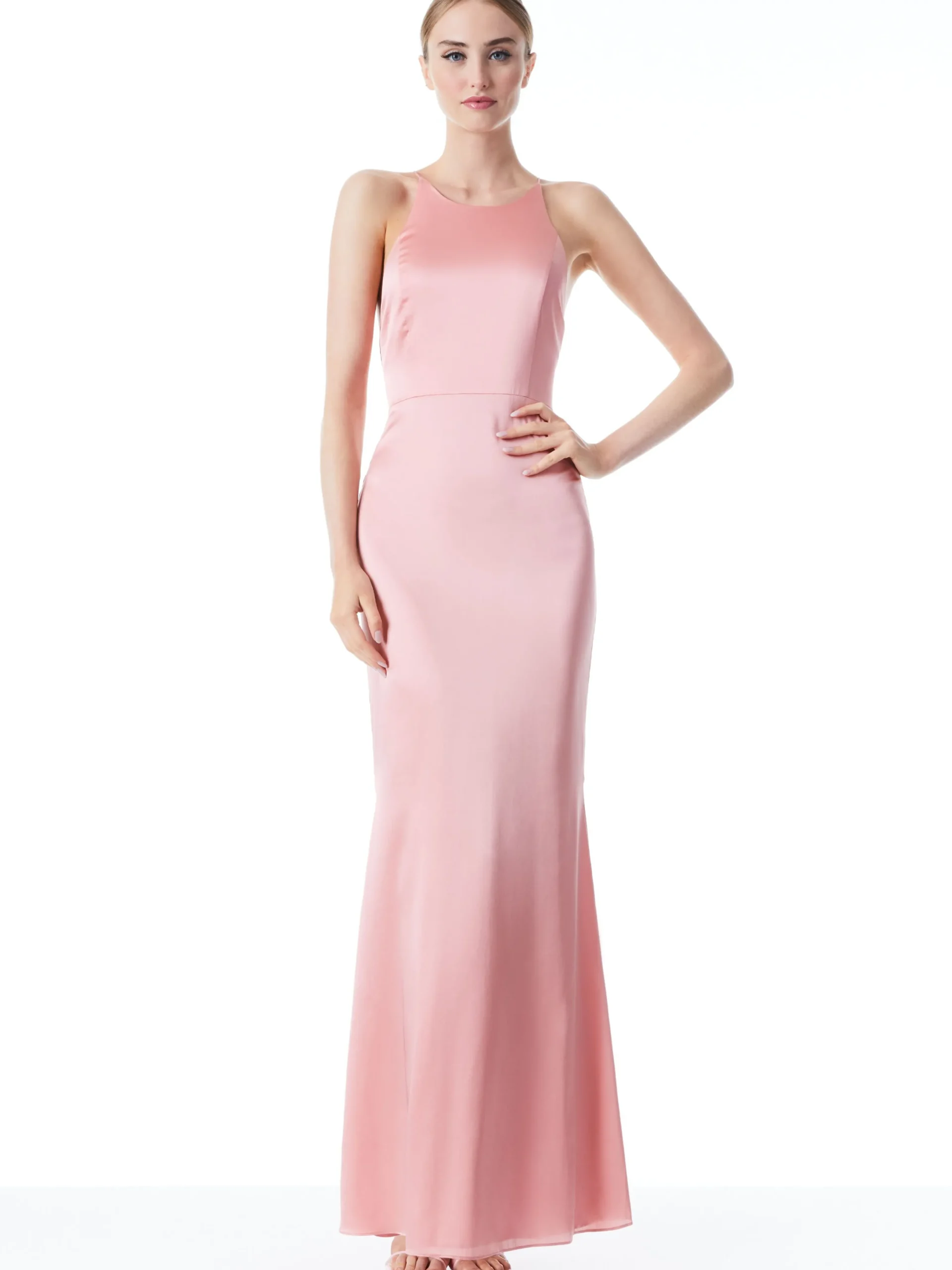 Alice and Olivia MAXI|DRESSES*SAMIA HALTER NECK FISHTAIL GOWN