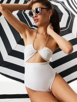 Alice and Olivia TOPS*SARIYA CUTOUT BODYSUIT