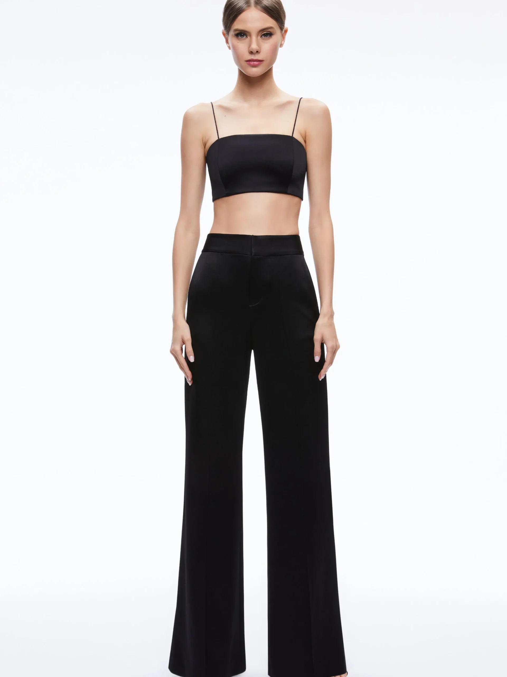 Alice and Olivia TOPS*SASHA THIN STRAP CROP TOP
