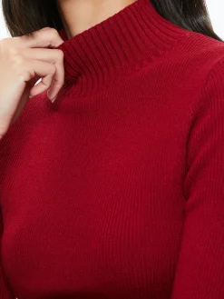 Alice and Olivia SWEATERS*SENAIDA CROPPED MOCK NECK PULLOVER