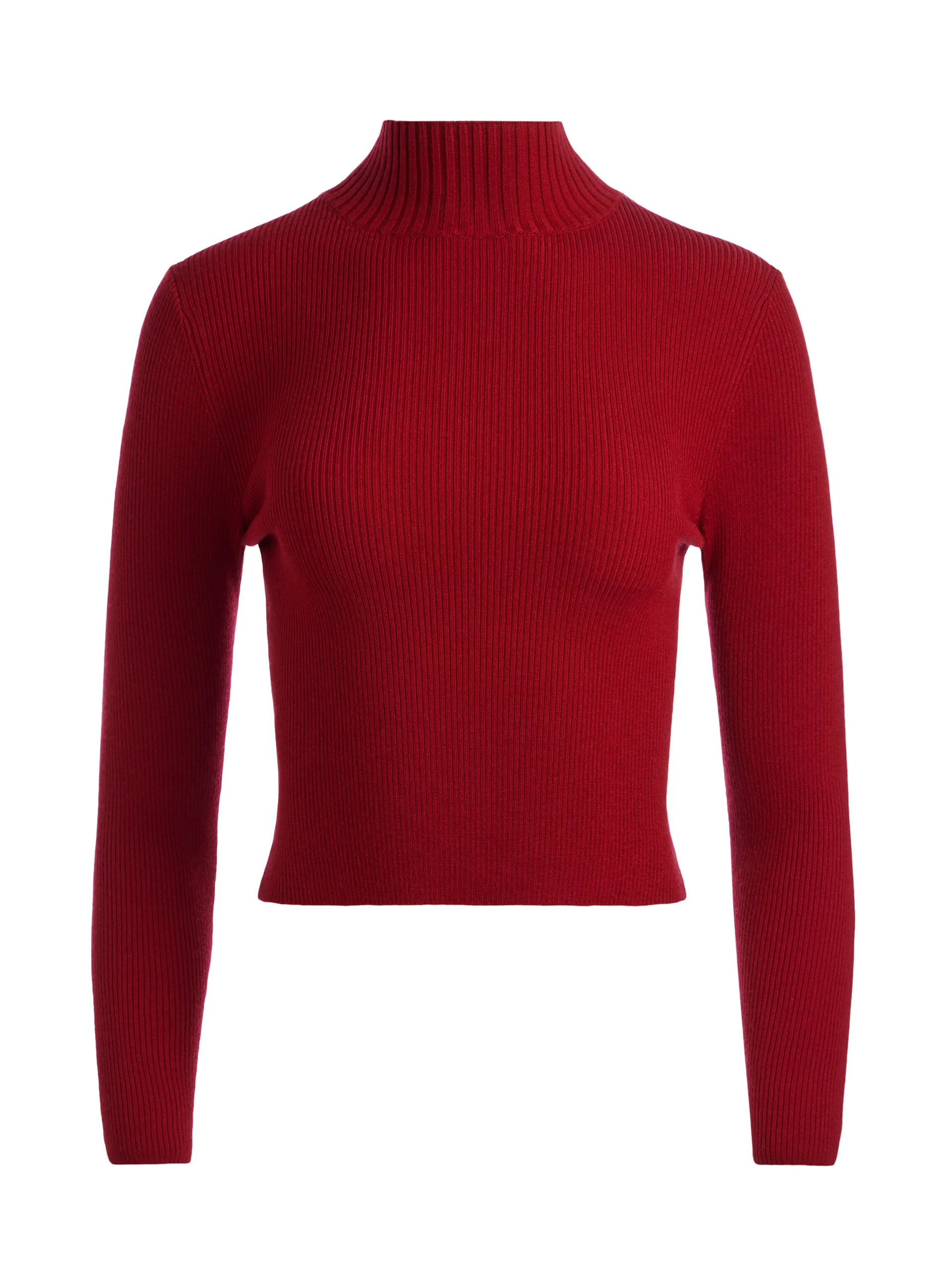 Alice and Olivia SWEATERS*SENAIDA CROPPED MOCK NECK PULLOVER