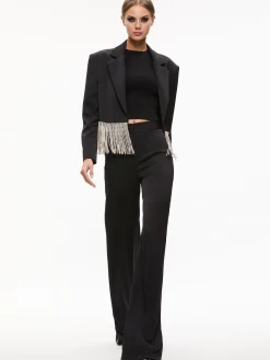 Alice and Olivia JACKETS + COATS*SHAN CRYSTAL FRINGE BLAZER