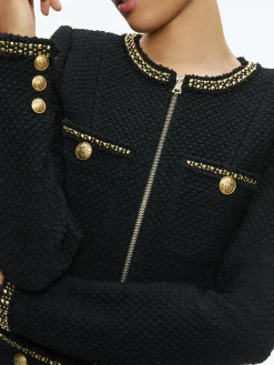 Alice and Olivia STACEY'S FAVORITES|THE WORKWEAR EDIT*SHILOH GOLD ZIPPER ROMPER