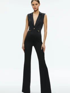 Alice and Olivia THE WORKWEAR EDIT|VALENTINE'S DAY EDIT*SHOSHANNA SLEEVELESS TUXEDO JUMPSUIT