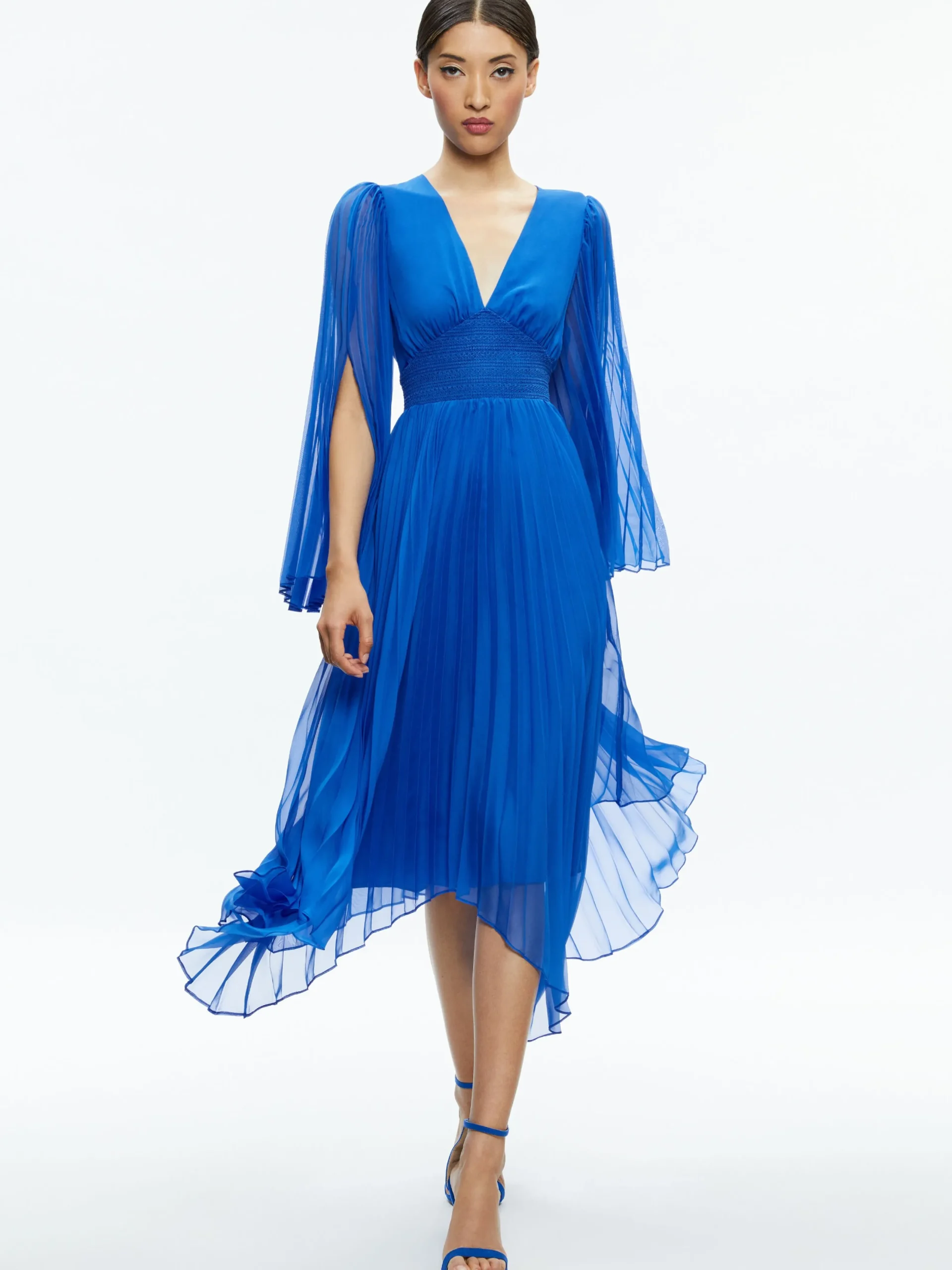 Alice and Olivia MAXI|DRESSES*SION SUNBURST PLEATED MAXI DRESS