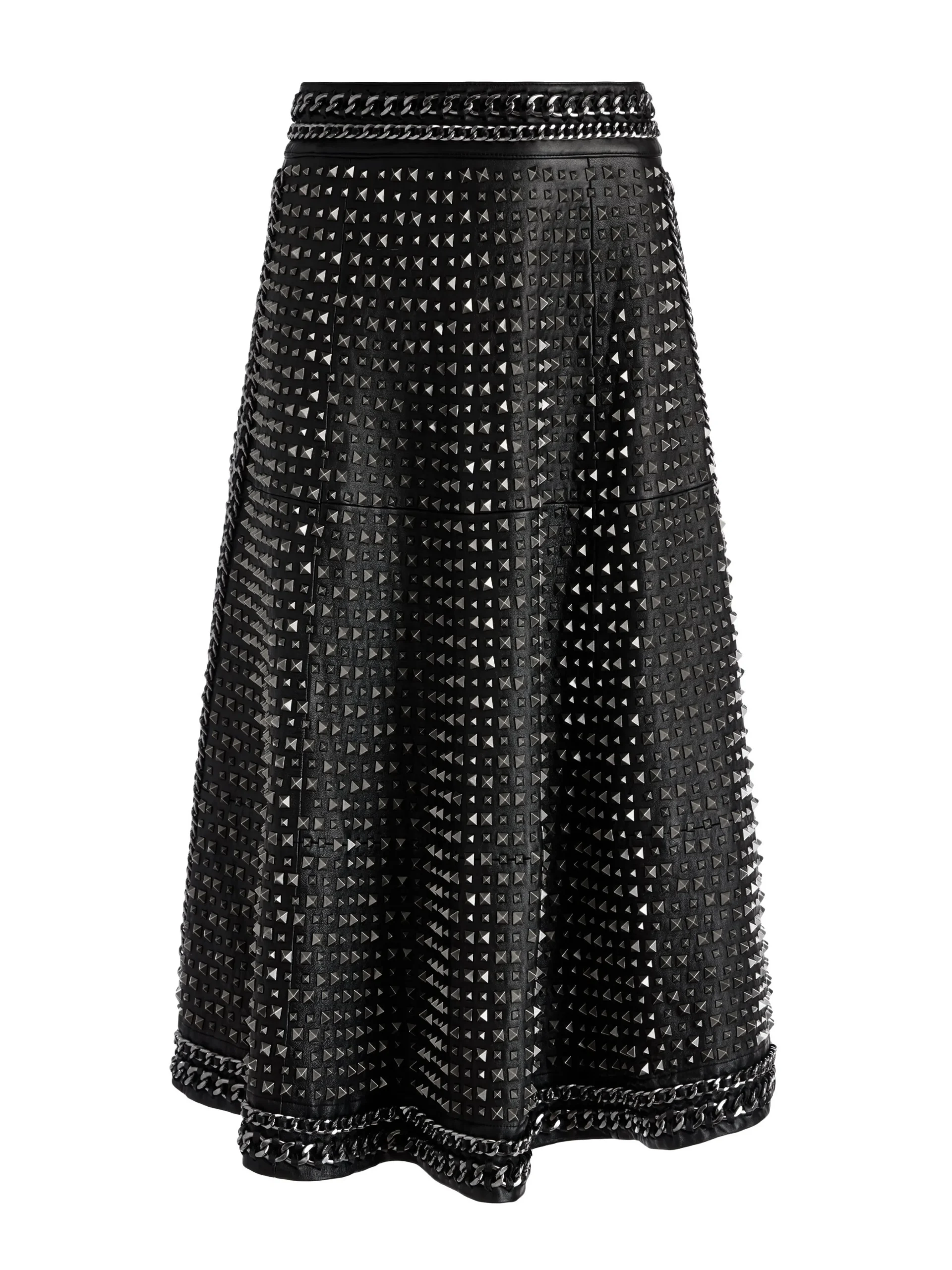Alice and Olivia SKIRTS*SOSIE STUDDED LEATHER MIDI SKIRT