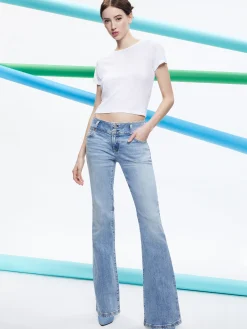 Alice and Olivia JEAN SHOP|JEANS*STACEY LOW RISE BELL BOTTOM JEAN
