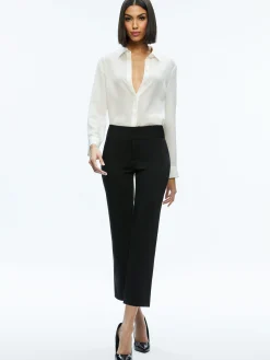 Alice and Olivia ESSENTIALS|THE WORKWEAR EDIT*STACEY LOW RISE KICK FLARE PANT