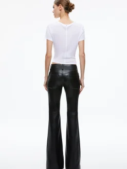 Alice and Olivia VEGAN LEATHER|PANTS*STACEY VEGAN LEATHER BELL BOTTOM