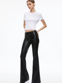 Alice and Olivia VEGAN LEATHER|PANTS*STACEY VEGAN LEATHER BELL BOTTOM