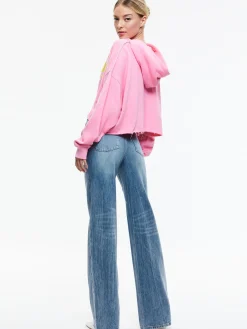 Alice and Olivia SWEATERS|TOPS*SUNNY BOXY CROPPED HOODIE