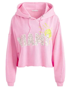 Alice and Olivia SWEATERS|TOPS*SUNNY BOXY CROPPED HOODIE