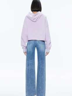 Alice and Olivia SWEATERS|TOPS*SUNNY BOXY CROPPED HOODIE