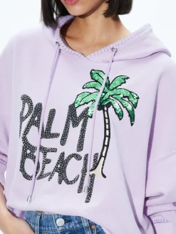 Alice and Olivia SWEATERS|TOPS*SUNNY BOXY CROPPED HOODIE