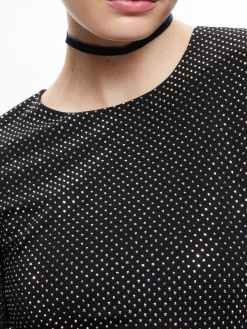 Alice and Olivia TOPS*TAEYN EMBELLISHED CREW NECK BODYSUIT