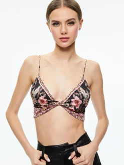 Alice and Olivia TOPS*TAY TWIST FRONT BRALETTE