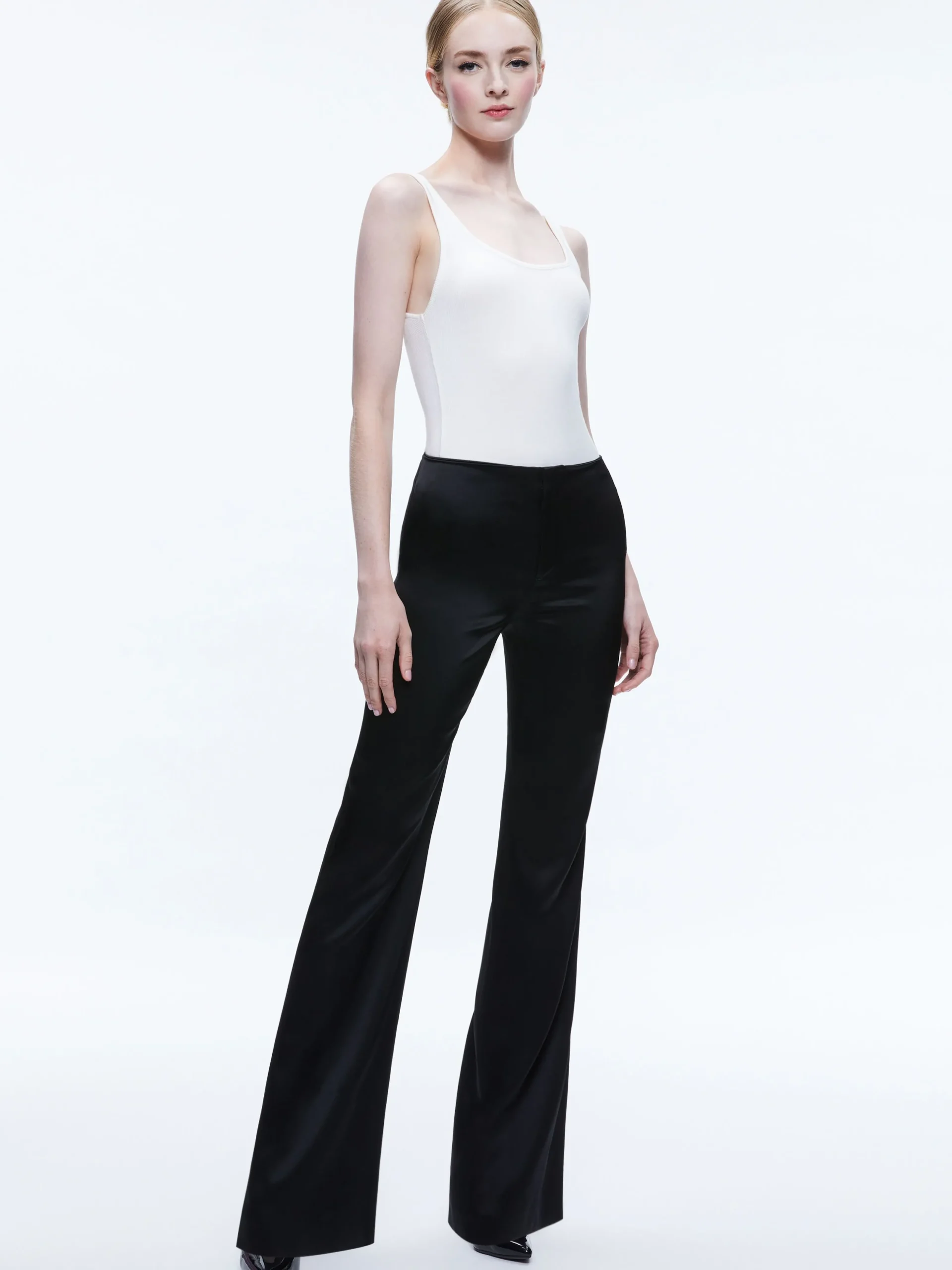 Alice and Olivia SUITS|PANTS*TEENY SATIN BOOTCUT PANT