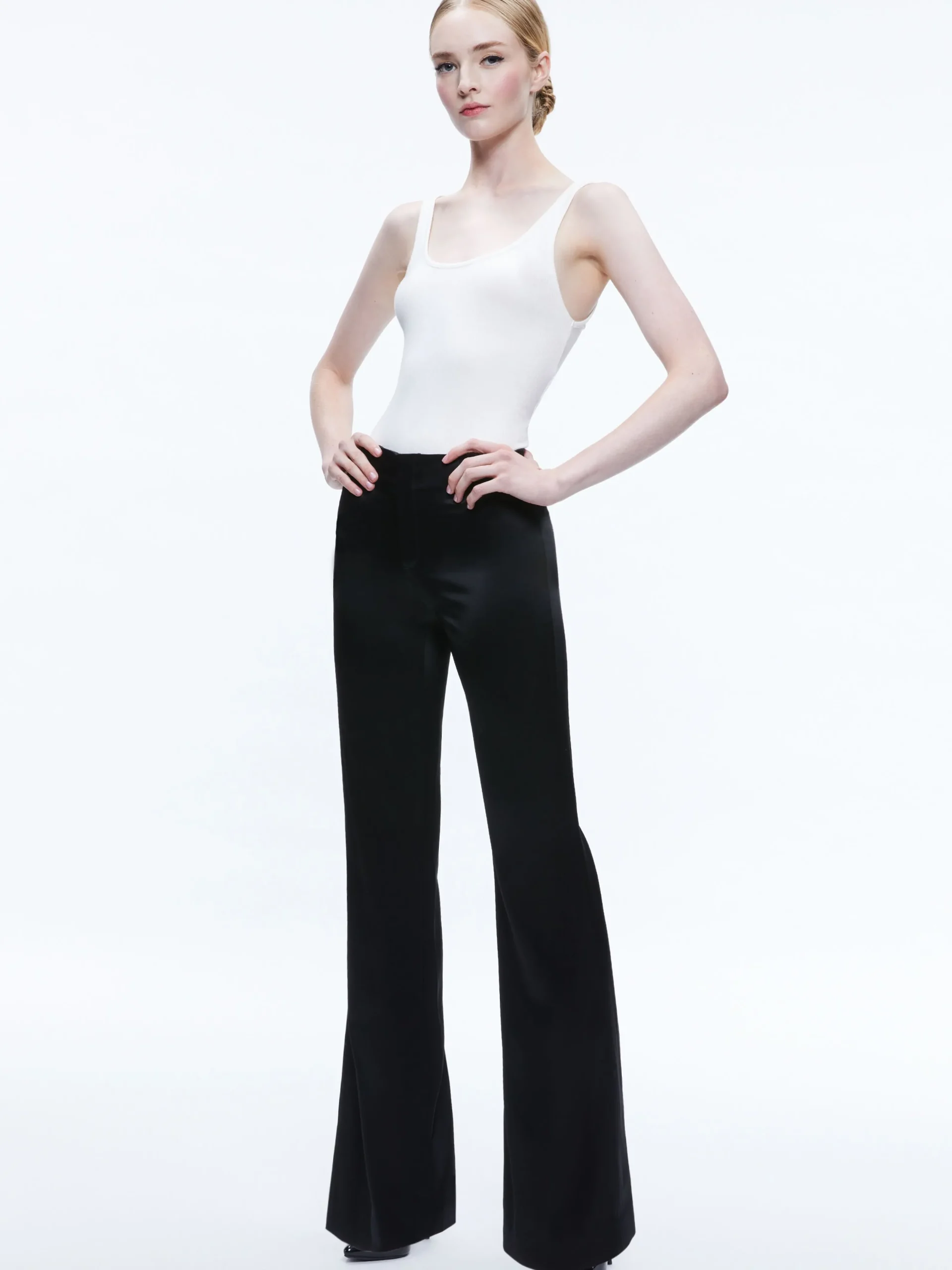 Alice and Olivia SUITS|PANTS*TEENY SATIN BOOTCUT PANT