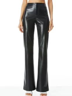 Alice and Olivia VEGAN LEATHER|ESSENTIALS*TEENY VEGAN LEATHER FLARE PANT