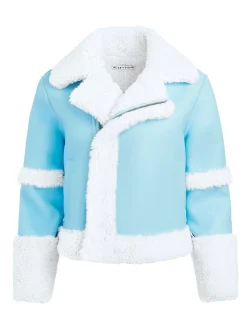 Alice and Olivia VEGAN LEATHER|JACKETS + COATS*TENY VEGAN LEATHER CROPPED COAT