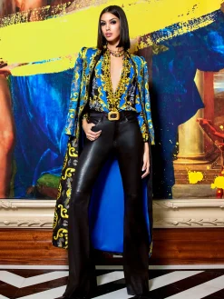 Alice and Olivia JACKETS + COATS*THOMAS EMBROIDERED MAXI COAT