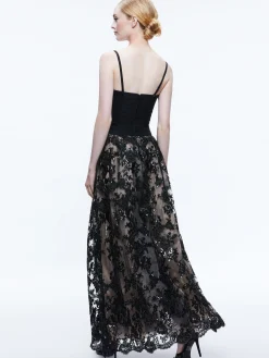 Alice and Olivia SKIRTS*TINA EMBELLISHED GOWN SKIRT