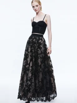 Alice and Olivia SKIRTS*TINA EMBELLISHED GOWN SKIRT
