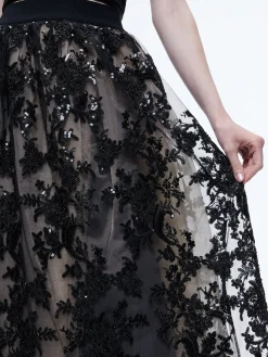 Alice and Olivia SKIRTS*TINA EMBELLISHED GOWN SKIRT