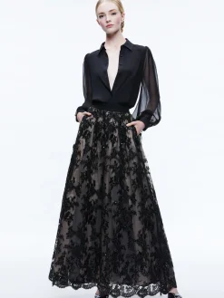 Alice and Olivia SKIRTS*TINA EMBELLISHED GOWN SKIRT
