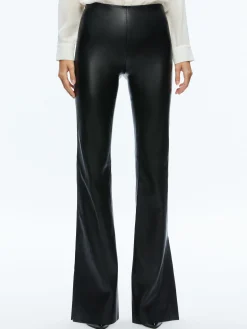 Alice and Olivia VEGAN LEATHER|ESSENTIALS*TINA VEGAN LEATHER SPLIT HEM PANT