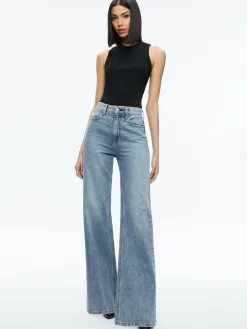 Alice and Olivia ESSENTIALS|TOPS*TONITA RIBBED TANK