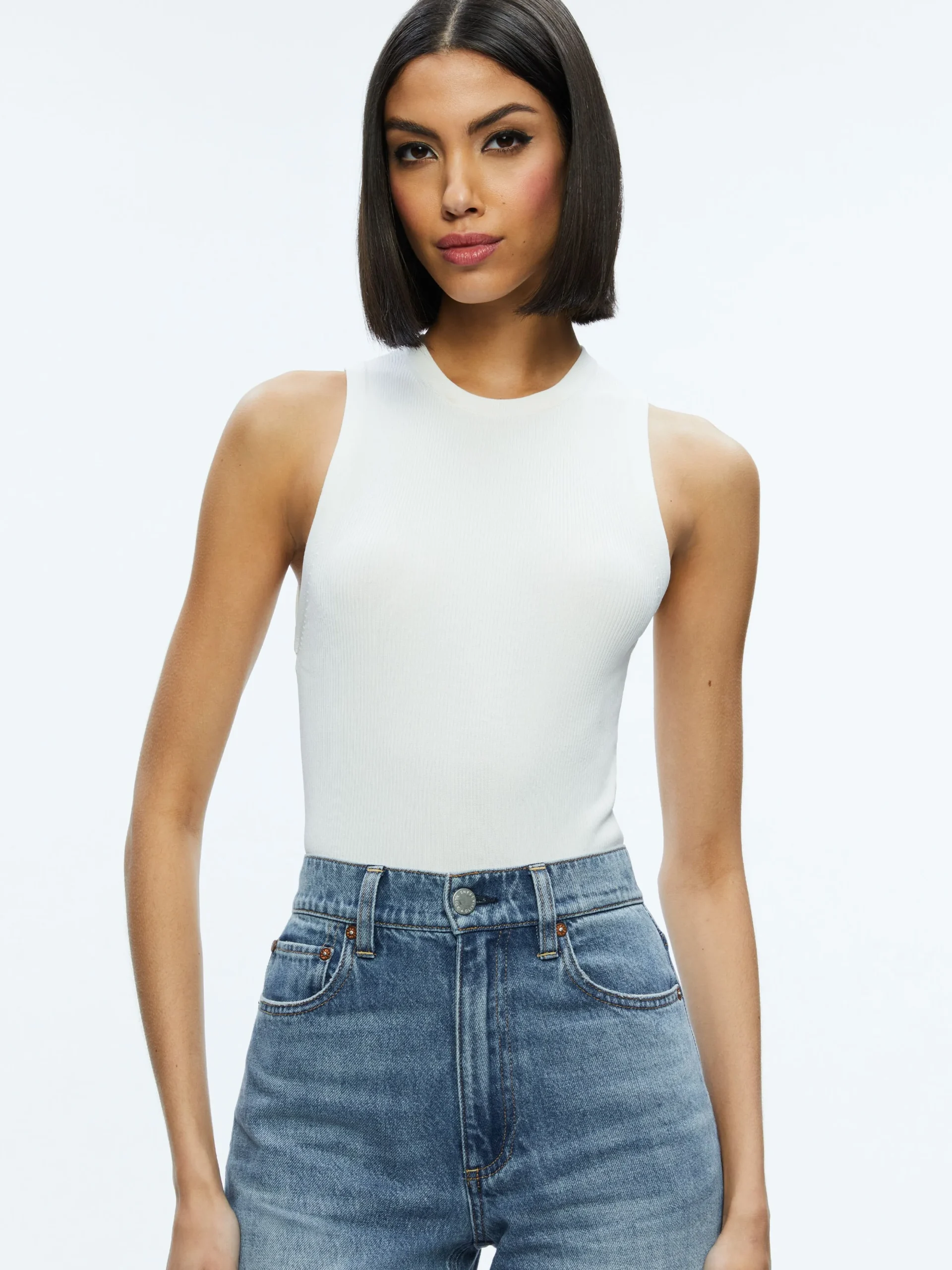 Alice and Olivia STACEY'S FAVORITES|ESSENTIALS*TONITA RIBBED TANK