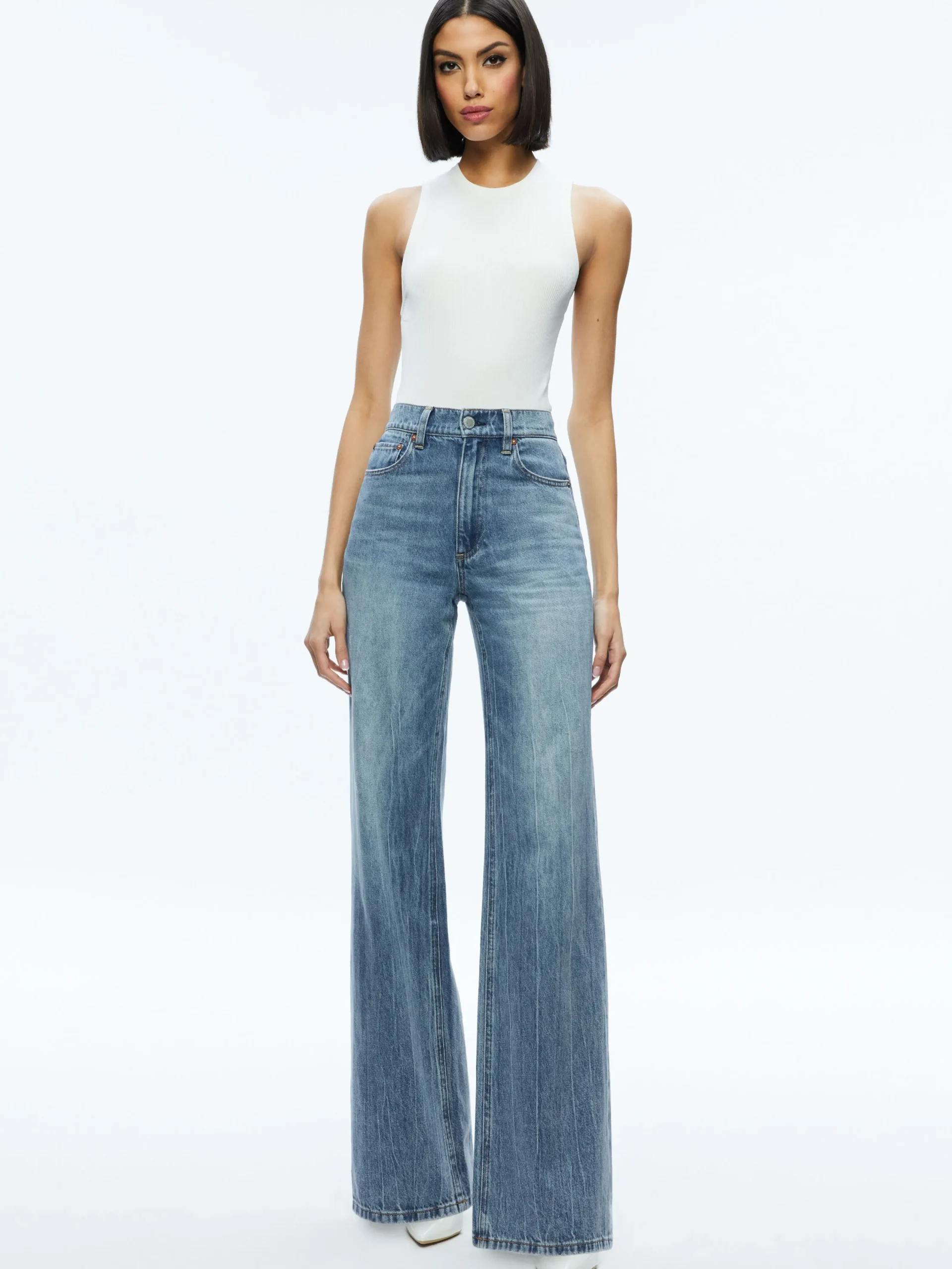 Alice and Olivia STACEY'S FAVORITES|ESSENTIALS*TONITA RIBBED TANK