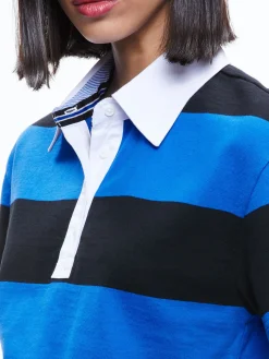 Alice and Olivia TOPS*TREVA CROPPED POLO SHIRT