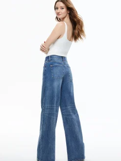Alice and Olivia JEAN SHOP|VALENTINE'S DAY EDIT*TRISH MID RISE BAGGY JEAN