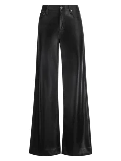 Alice and Olivia VEGAN LEATHER|PANTS*TRISH SHINY VEGAN LEATHER BAGGY PANT