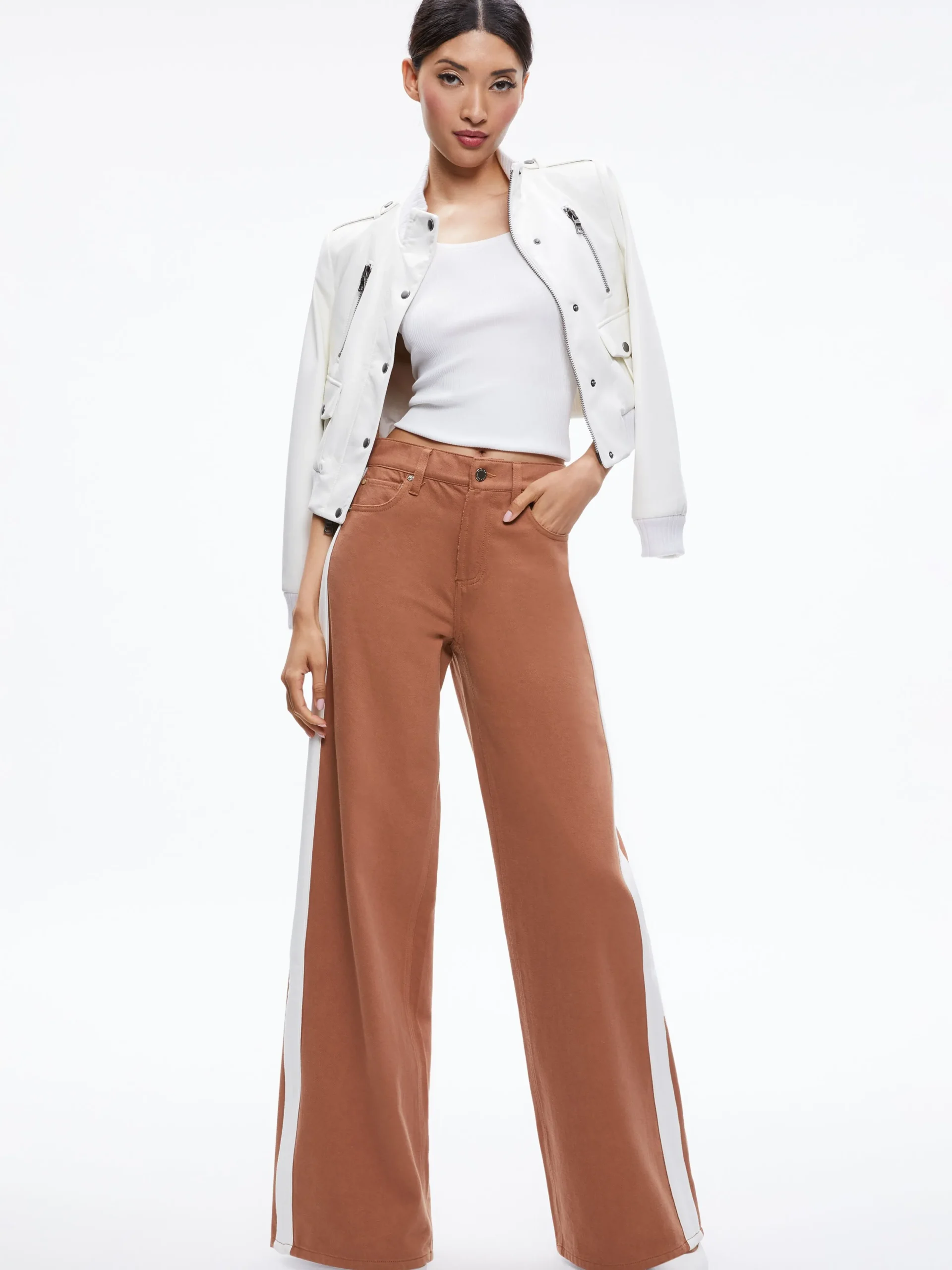 Alice and Olivia JEAN SHOP|JEANS*TRISH SIDE STRIPE JEAN