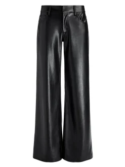 Alice and Olivia VEGAN LEATHER|ESSENTIALS*TRISH VEGAN LEATHER WIDE LEG PANT
