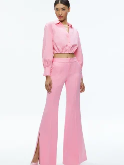 Alice and Olivia VALENTINE'S DAY EDIT|TOPS*TRUDY CROPPED BUTTON DOWN