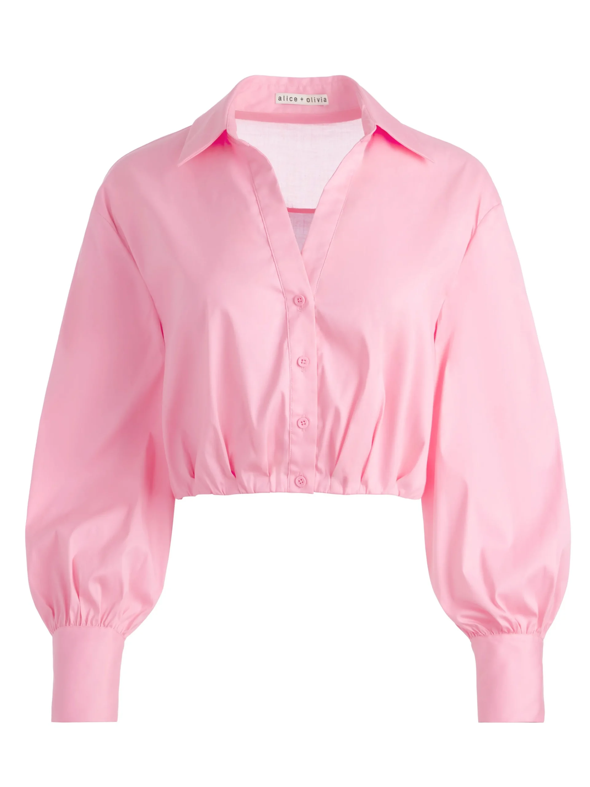 Alice and Olivia VALENTINE'S DAY EDIT|TOPS*TRUDY CROPPED BUTTON DOWN